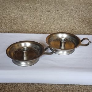 SOLD Laura Ashley Candlesticks Pair